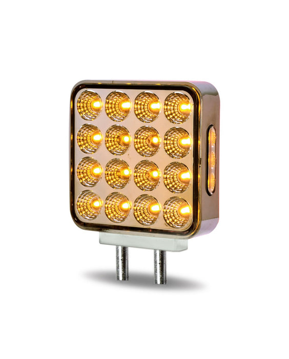 Double Post LED Amber/Red Turn & Marker Light Clear Lens