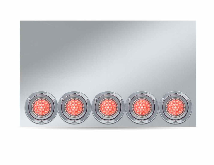 Rear 20” Drop Center Panel W/ Watermelon LED Lights Clear Lens