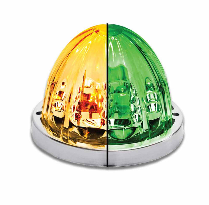 Watermelon Star-Burst LED Light 19 Diode Clear / Amber / Dual Revolution